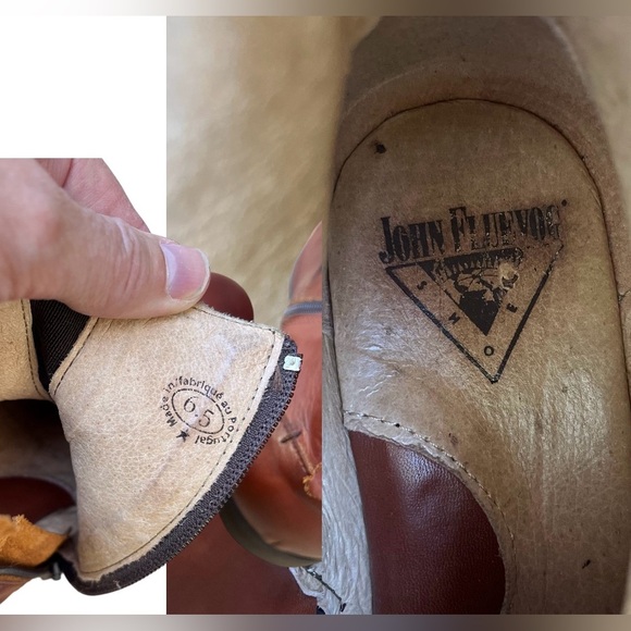 John Fluevog Conga Leather Ankle Boots In Cognac Brown Sz 6.5 - Picture 3 of 16